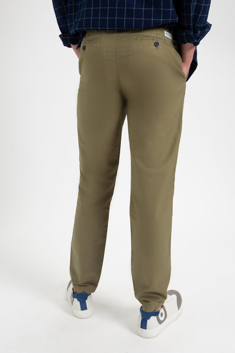 Pantalon Ben Sherman Beatnik Oxford Slim Taper Garment Dye Chino Verde Oliva Claro | 893-DEJGAI