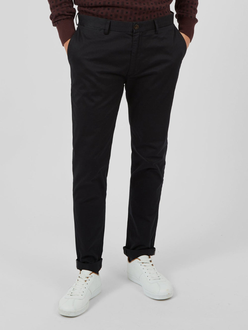 Pantalon Ben Sherman Signature Skinny Stretch Chino Negras | 843-SGCYDT