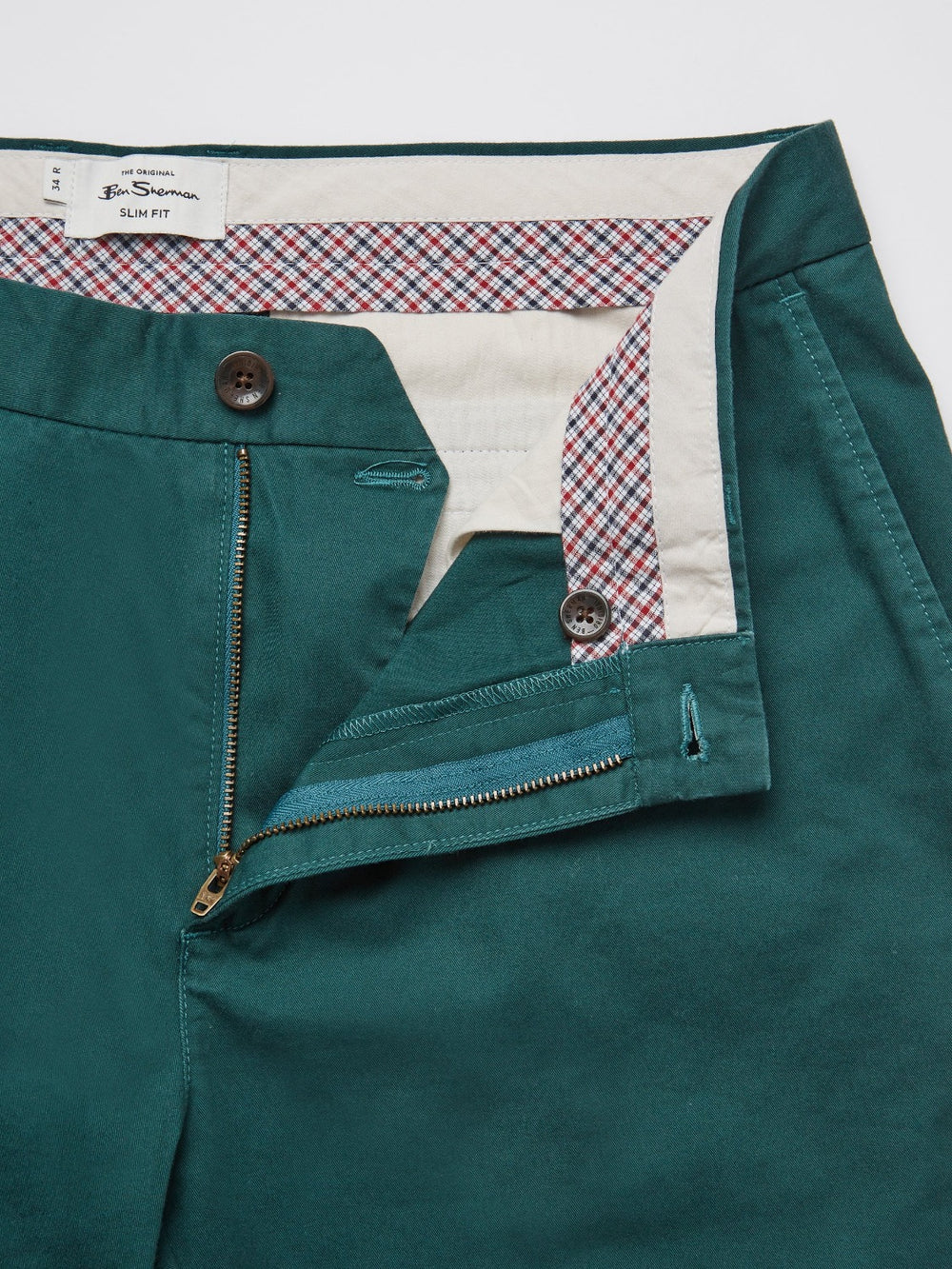 Pantalon Ben Sherman Signature Slim Stretch Chino Verde | 825-QOGDSC