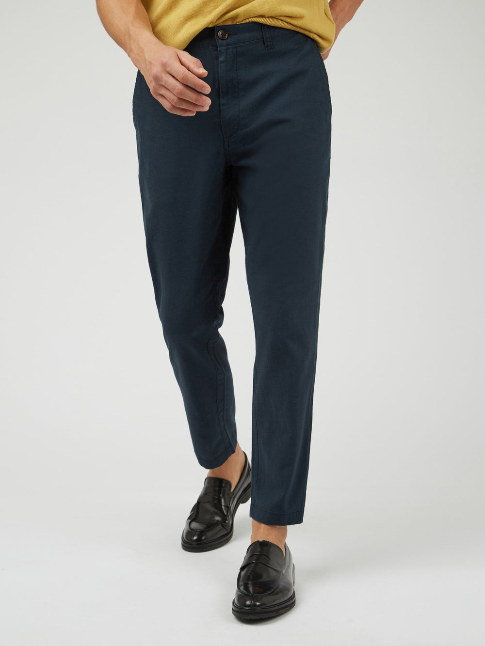 Pantalon Ben Sherman Signature Slim Taper Linen Verde | 781-EKZLAF