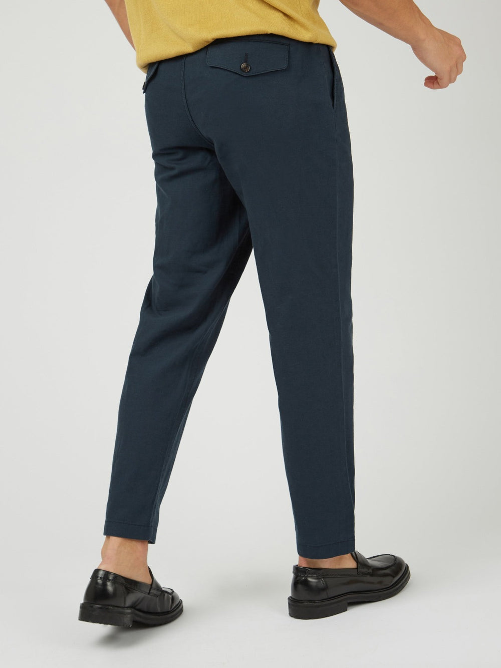 Pantalon Ben Sherman Signature Slim Taper Linen Verde | 781-EKZLAF