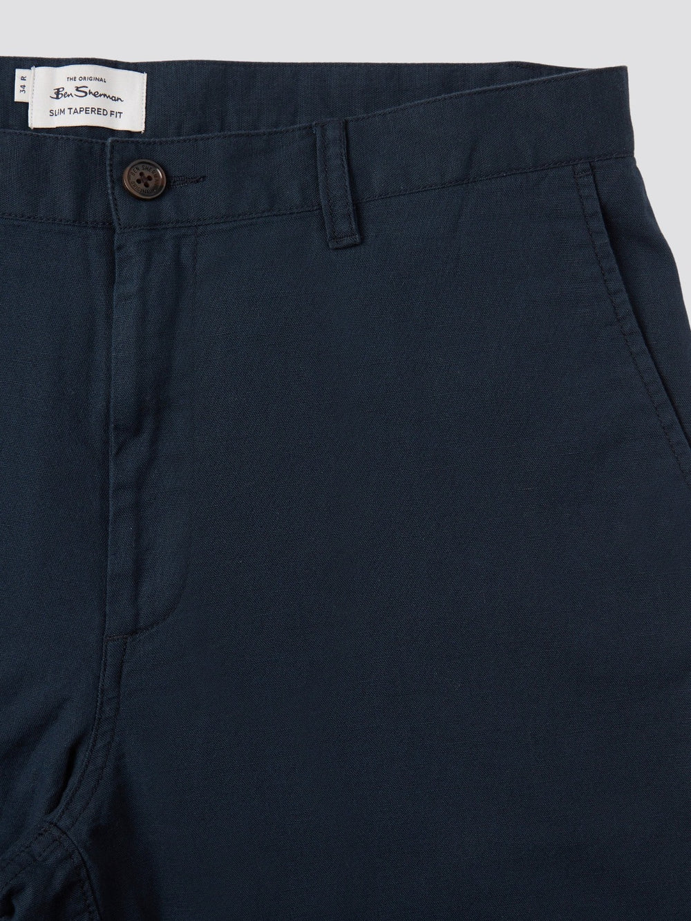 Pantalon Ben Sherman Signature Slim Taper Linen Verde | 781-EKZLAF