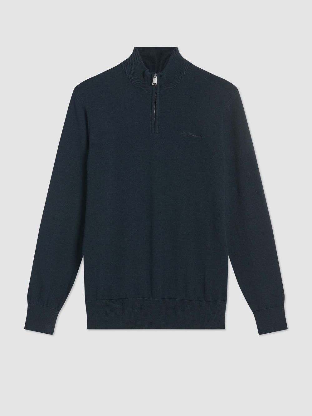 Prendas De Punto Ben Sherman Merino Half-Zip Negras | 534-VUDTQC