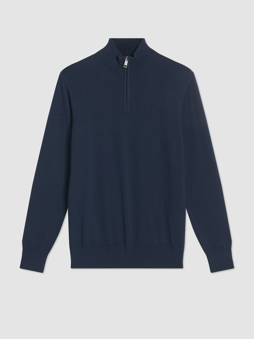 Prendas De Punto Ben Sherman Merino Half-Zip Azul Marino | 127-VXCMBO