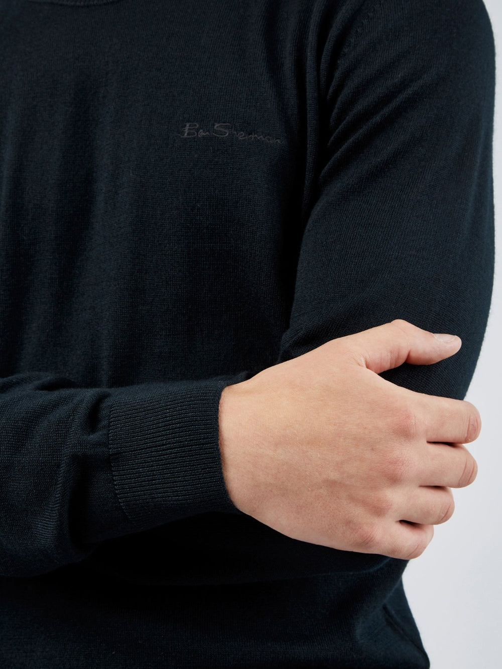 Prendas De Punto Ben Sherman Signature Crewneck Negras | 708-CWPTMA