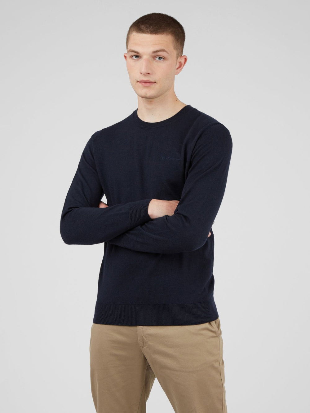 Prendas De Punto Ben Sherman Signature Crewneck Azul Marino | 826-OGXHEY