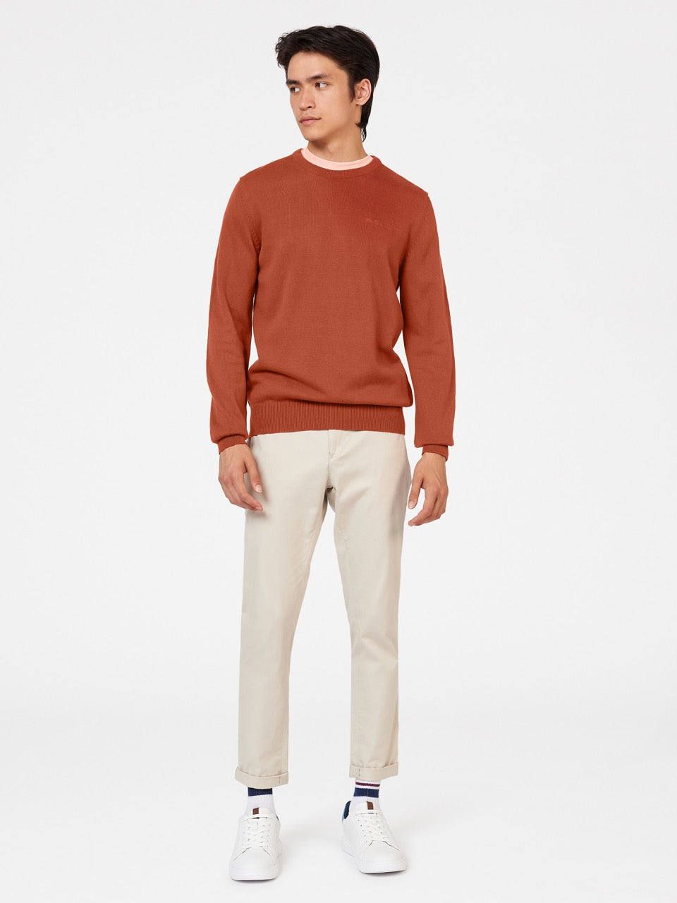 Prendas De Punto Ben Sherman Signature Crewneck Naranjas | 501-IVPMNO