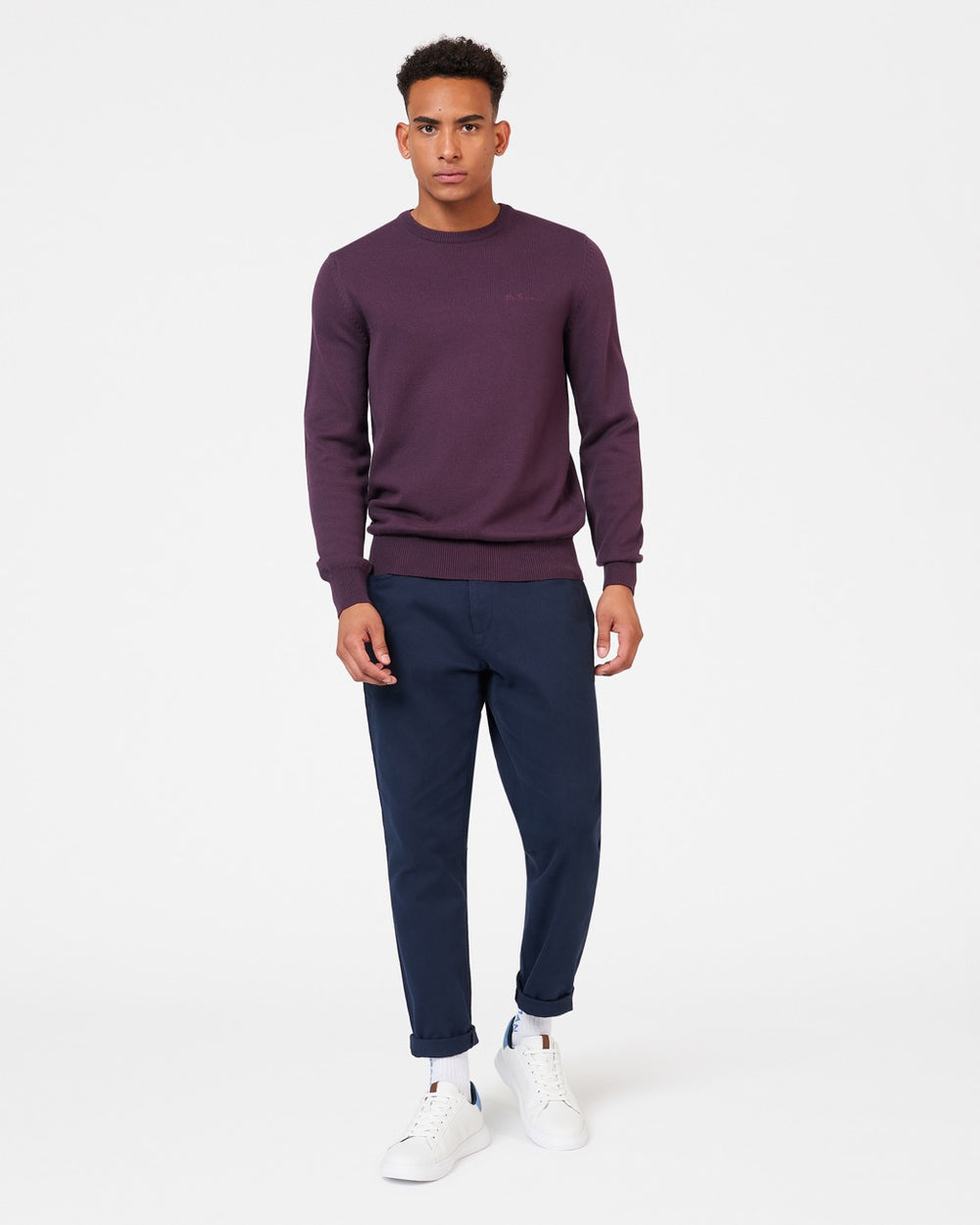 Prendas De Punto Ben Sherman Signature Crewneck Moradas | 246-NWHPVA