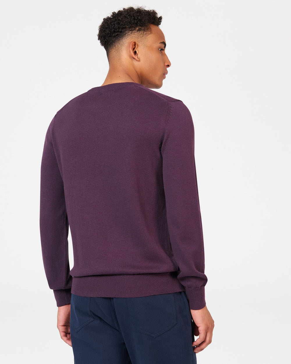 Prendas De Punto Ben Sherman Signature Crewneck Moradas | 246-NWHPVA