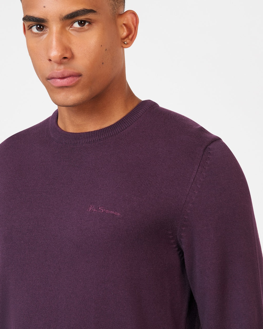 Prendas De Punto Ben Sherman Signature Crewneck Moradas | 246-NWHPVA