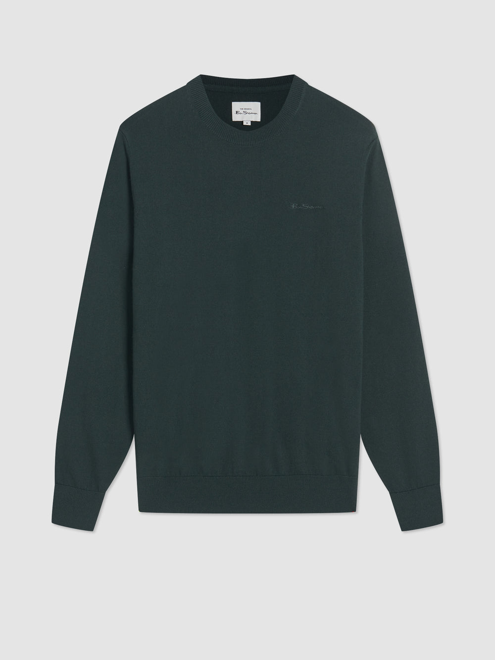 Prendas De Punto Ben Sherman Signature Merino Crewneck Verde Oscuro | 596-ALXJPT