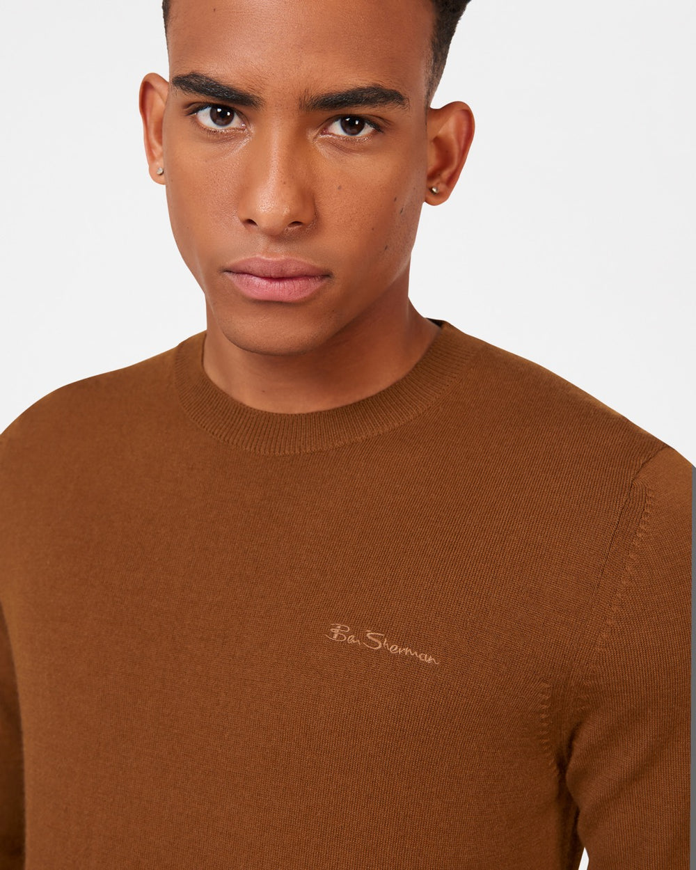 Prendas De Punto Ben Sherman Signature Merino Crewneck Marrones | 275-CHYSPJ