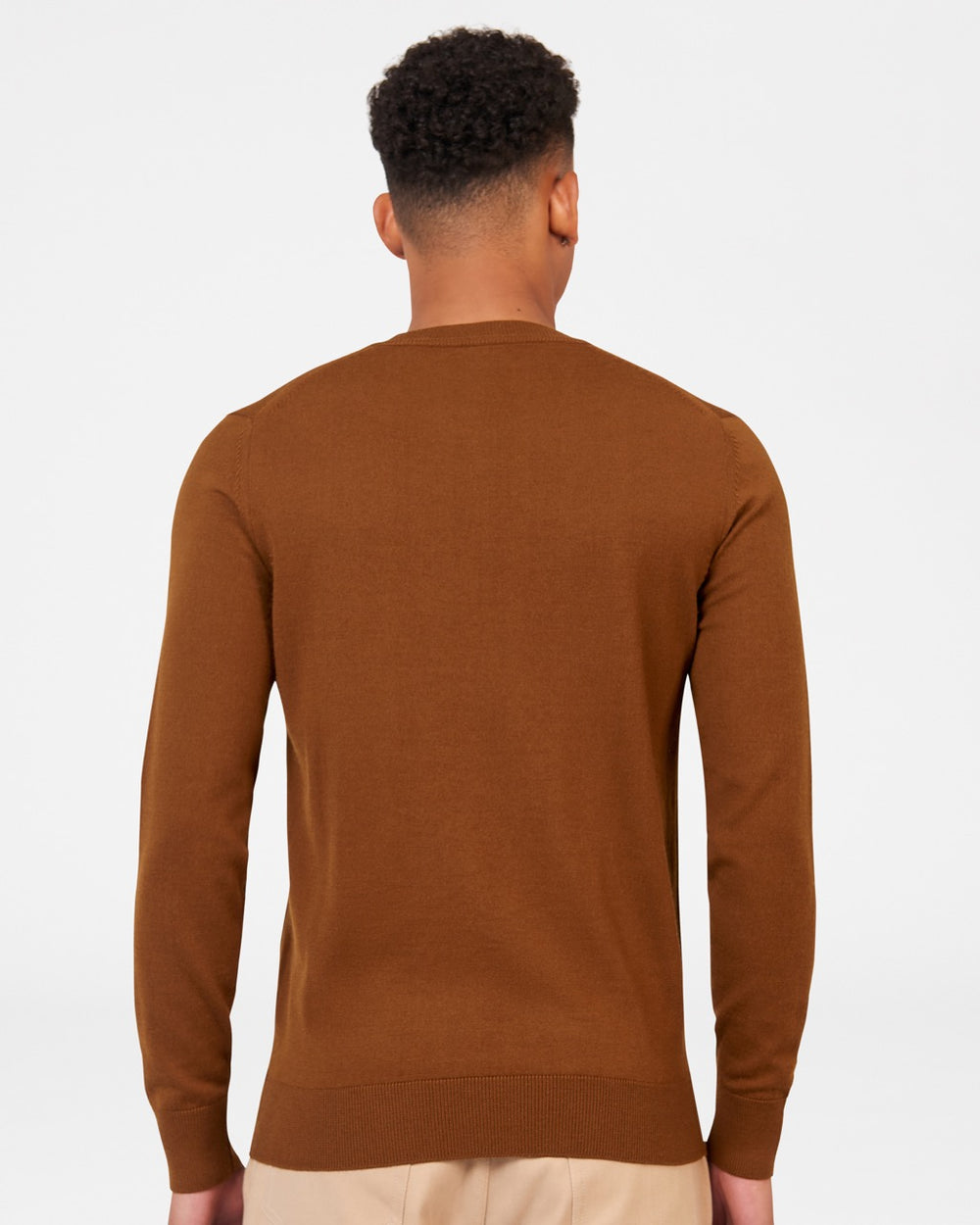 Prendas De Punto Ben Sherman Signature Merino Crewneck Marrones | 275-CHYSPJ