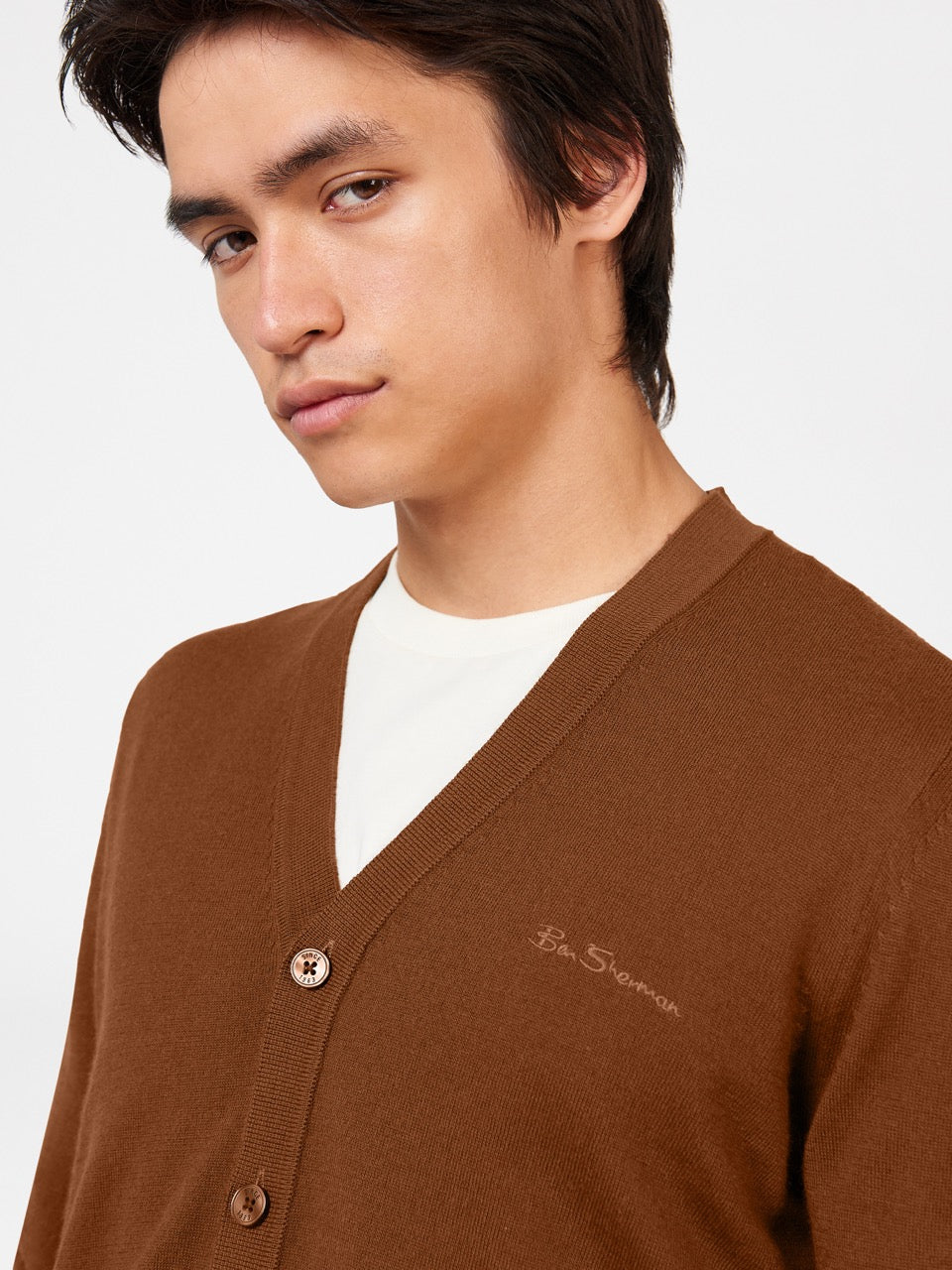 Prendas De Punto Ben Sherman Signature Merino Cardigan Marrones | 789-QEVMCG