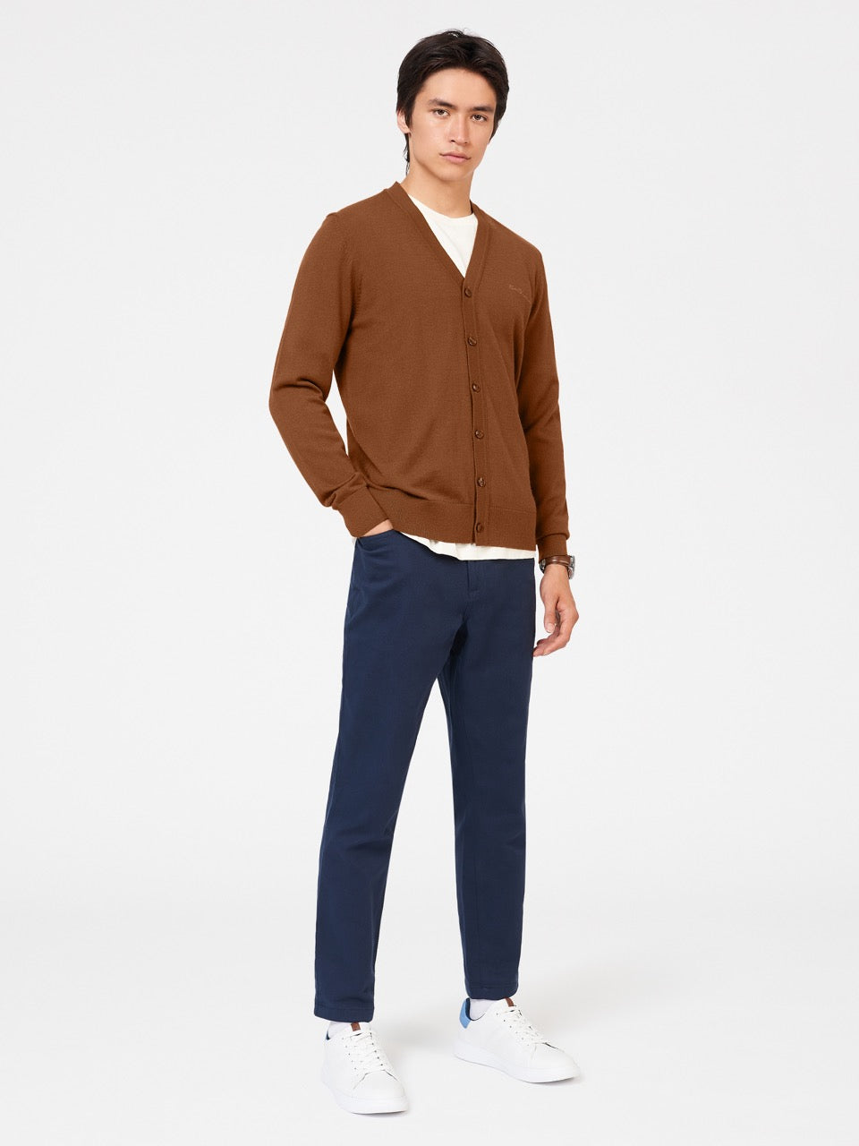 Prendas De Punto Ben Sherman Signature Merino Cardigan Marrones | 789-QEVMCG