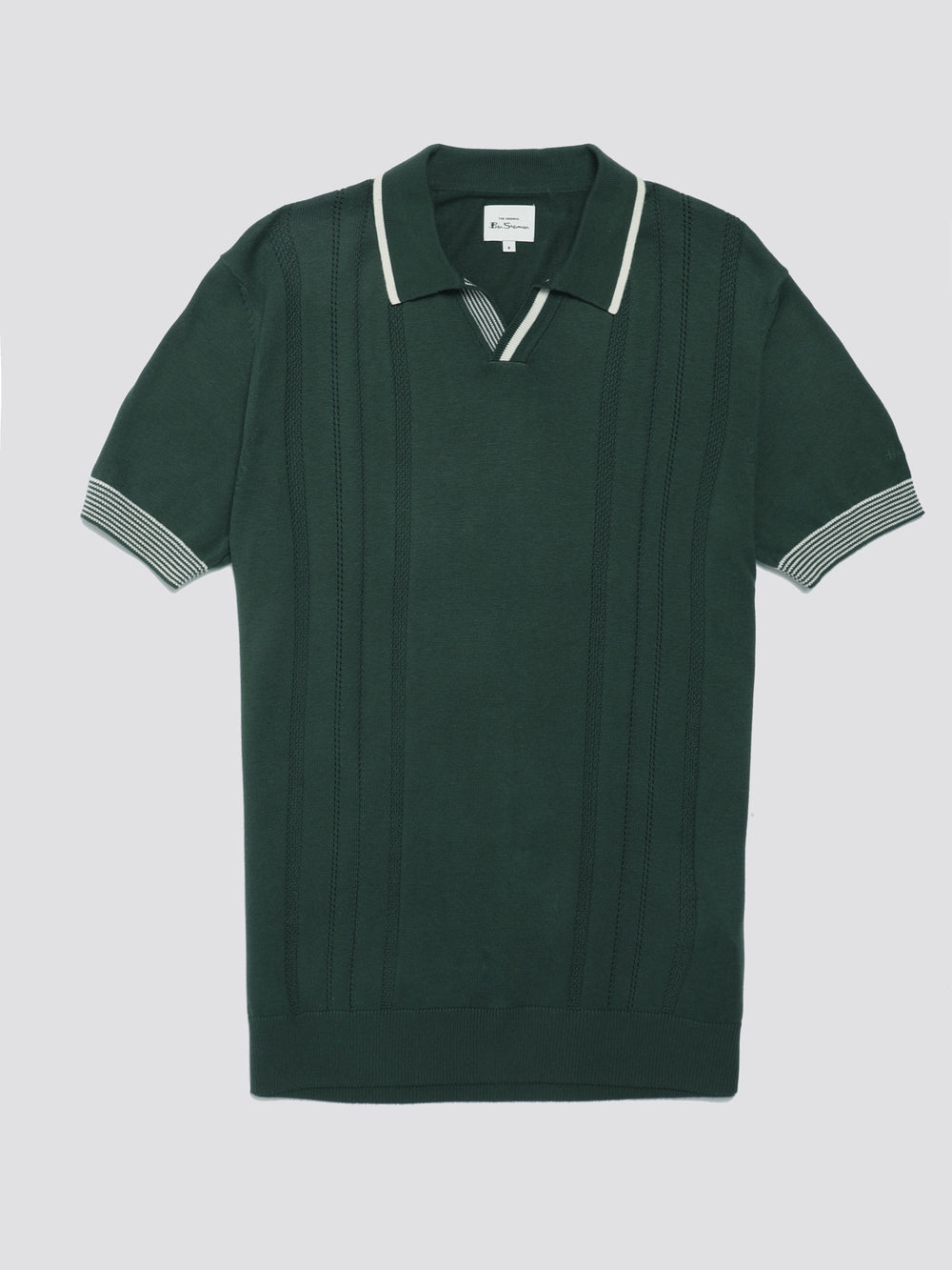 Prendas De Punto Ben Sherman Signature Open Neck Polo Verde | 213-SIHKAC