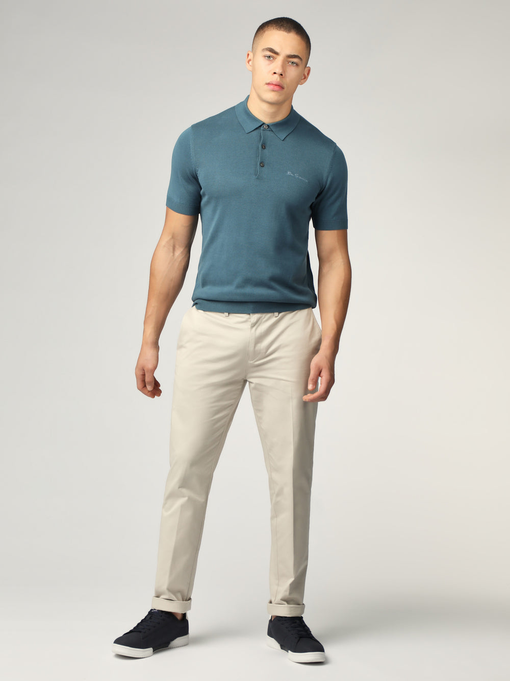 Prendas De Punto Ben Sherman Signature Short Sleeve Polo Turquesa | 421-ZFCDUK