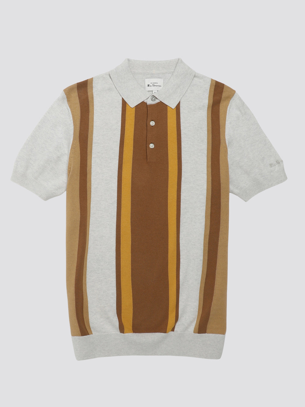 Prendas De Punto Ben Sherman Signature Vertical Stripe Polo Blancas | 865-UHLZTK