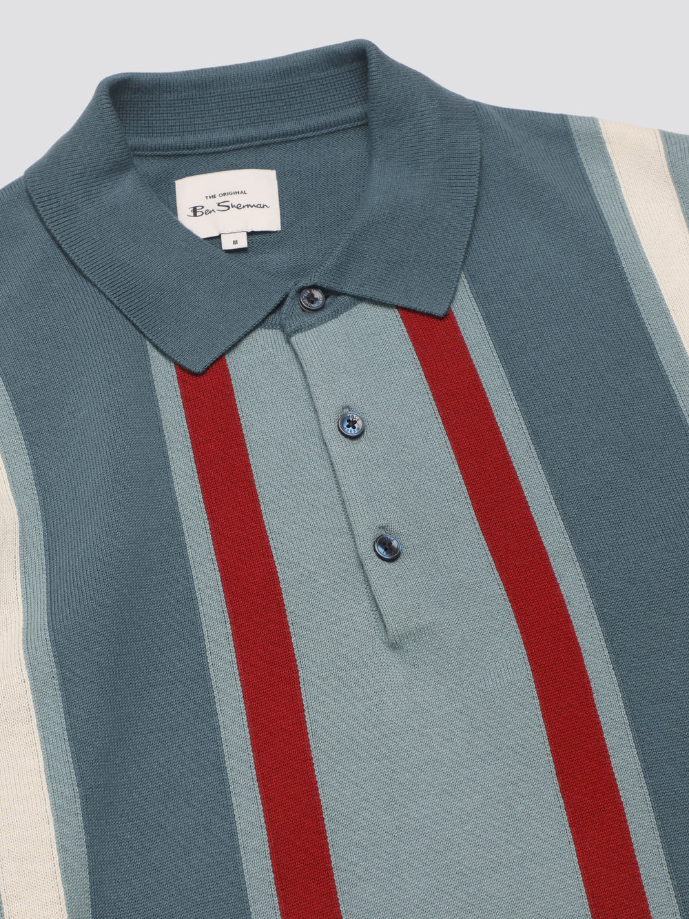 Prendas De Punto Ben Sherman Signature Vertical Stripe Polo Turquesa | 569-LHPXMU