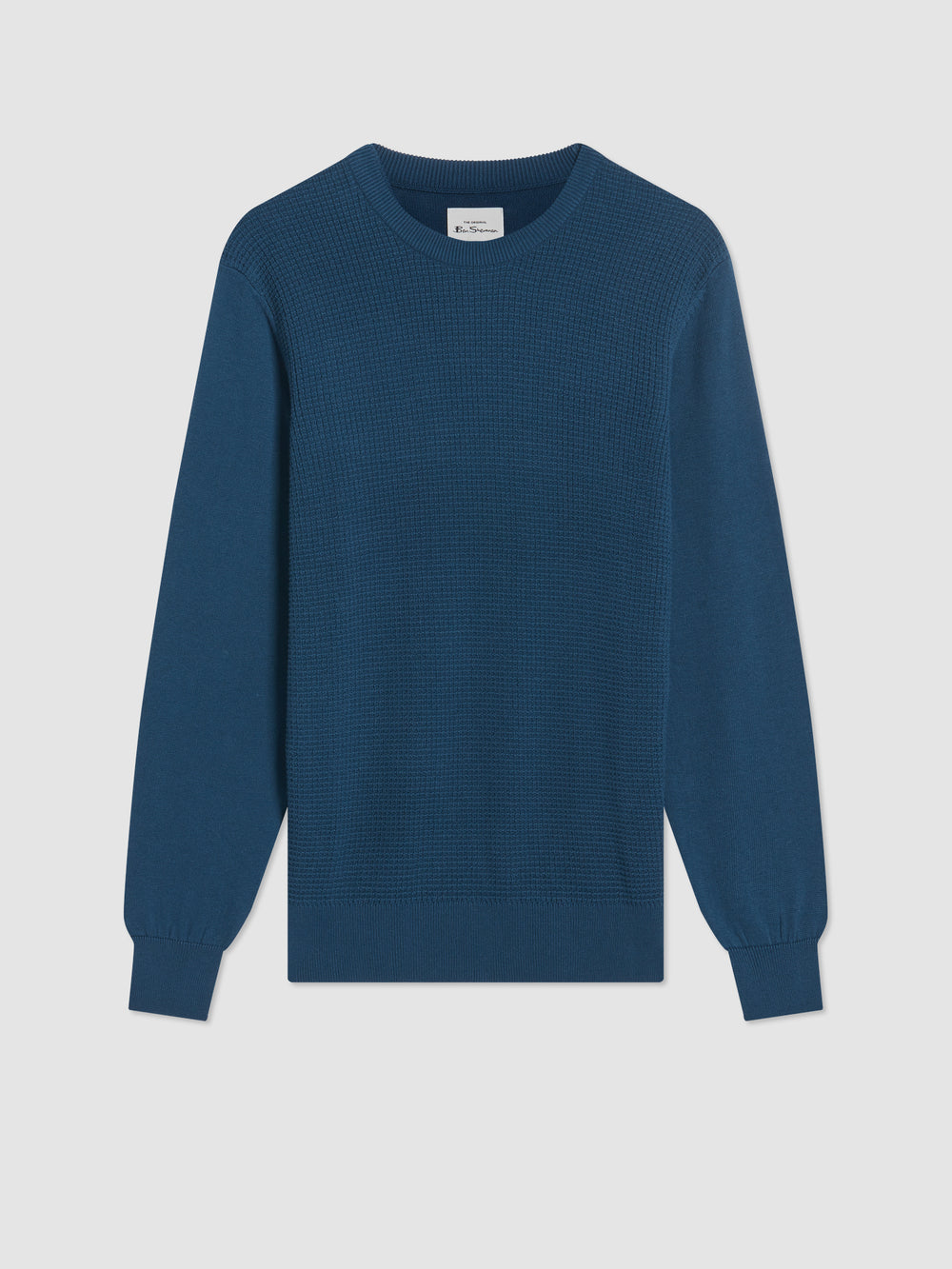 Prendas De Punto Ben Sherman Textured Crewneck Indigo | 094-GRWXOF