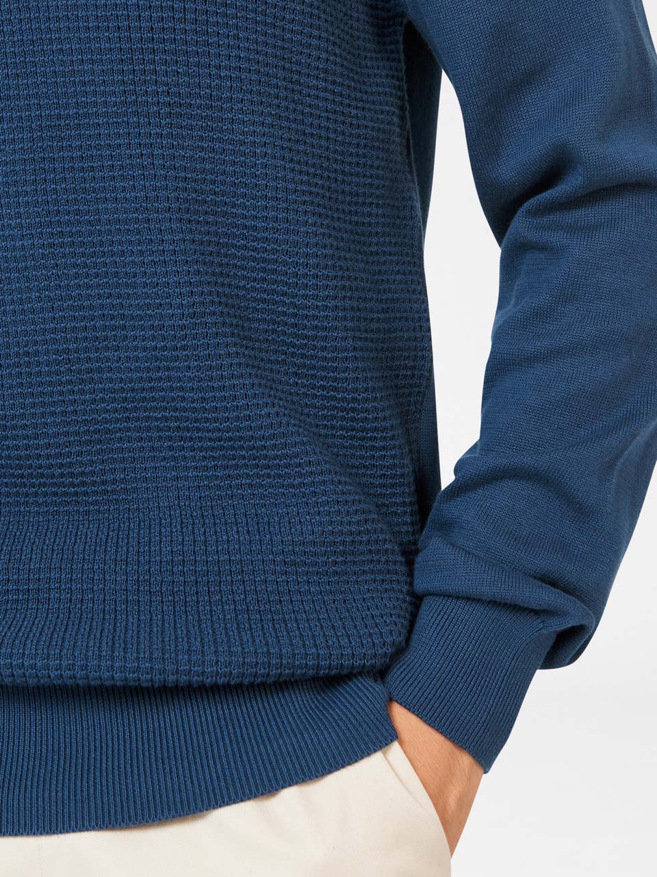 Prendas De Punto Ben Sherman Textured Crewneck Indigo | 094-GRWXOF