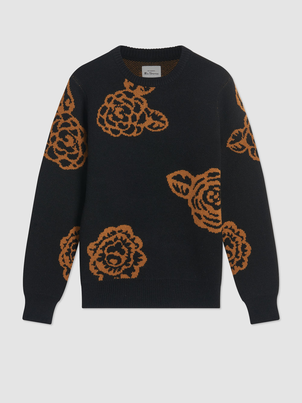 Prendas De Punto Ben Sherman Winter Floral Negras | 725-RGXPQK