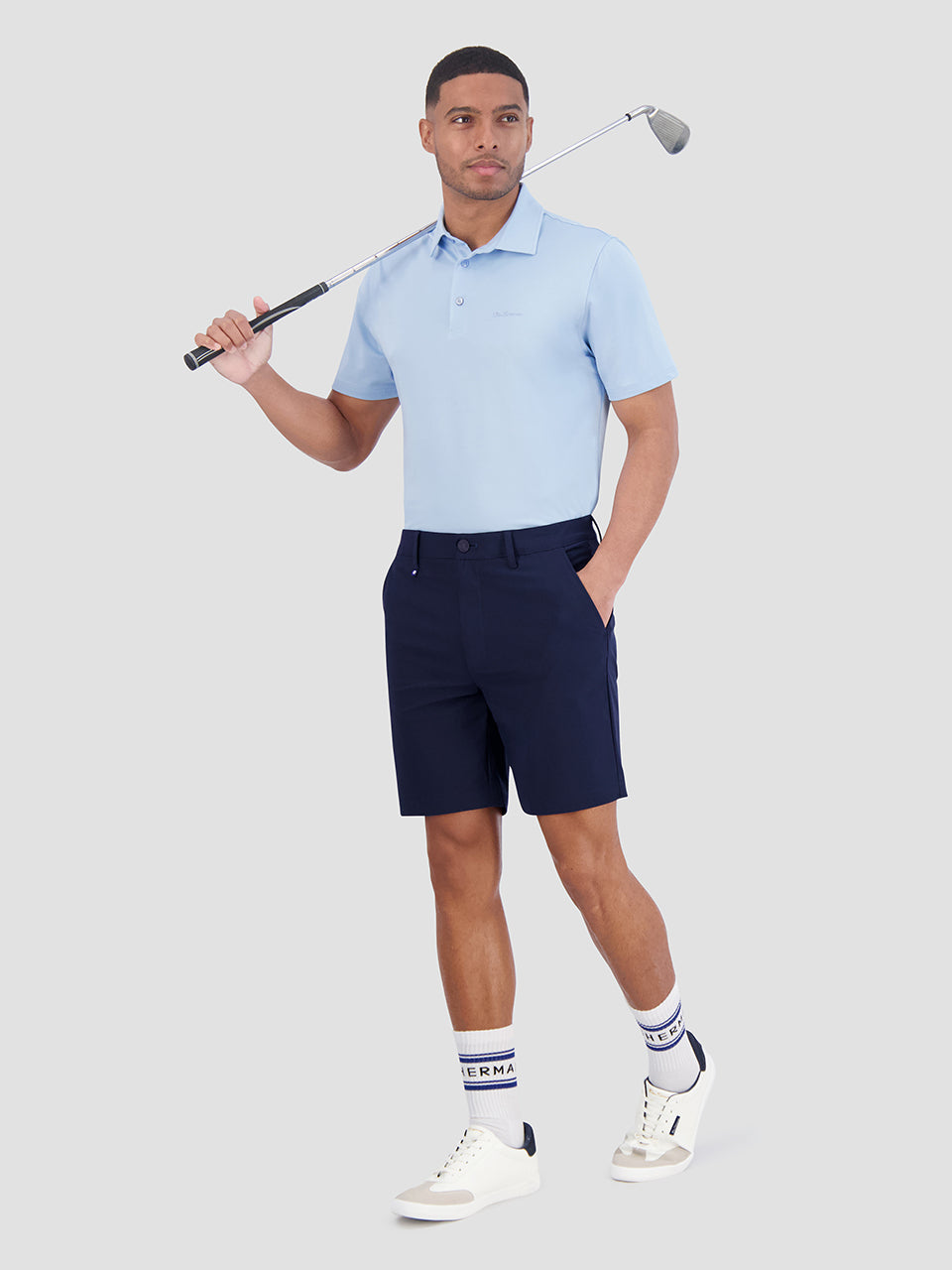 Short Ben Sherman 4Way Stretch Tech Azul Marino | 894-IPRZDV