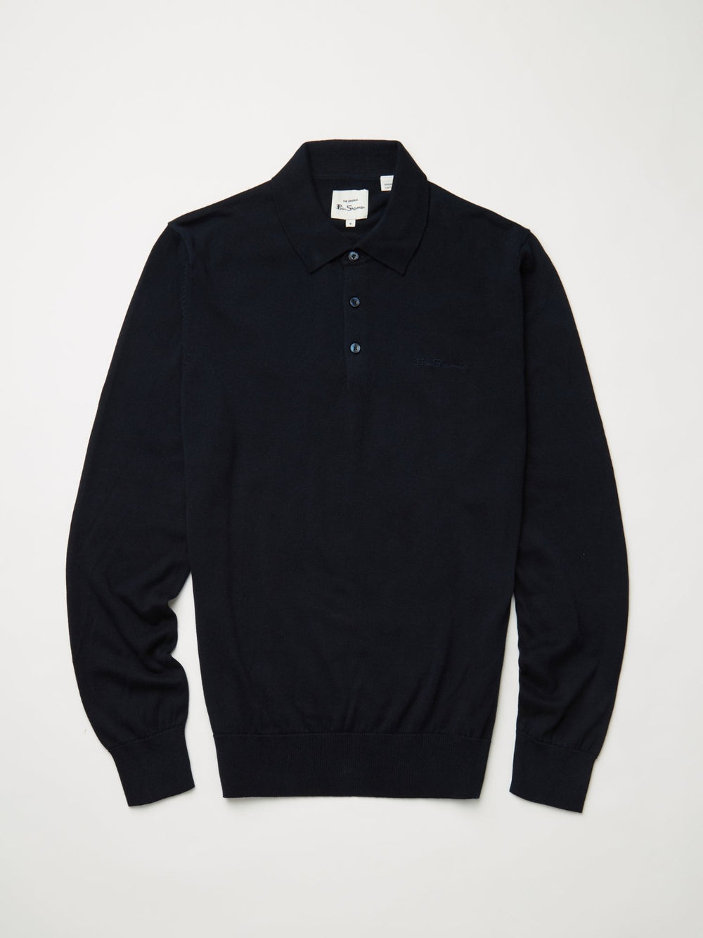 Suéteres De Cuello Polo Ben Sherman Signature Long-Sleeve Azul Marino | 073-GHQYEZ