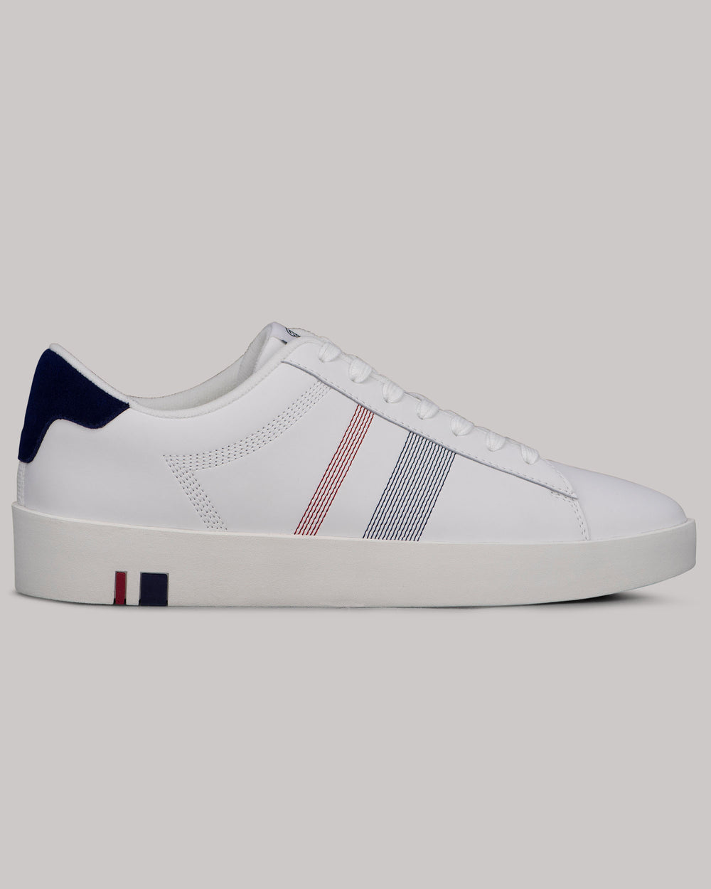 Zapatillas Ben Sherman Boxwell Blancas Azul Marino Rojas | 432-FKNERQ