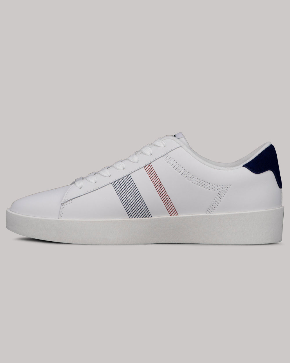 Zapatillas Ben Sherman Boxwell Blancas Azul Marino Rojas | 432-FKNERQ