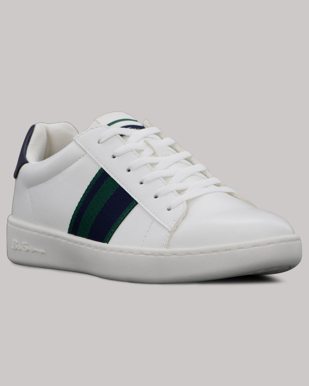 Zapatillas Ben Sherman Hampton Stripe Blancas Azul Marino Verde | 397-VPDAJW