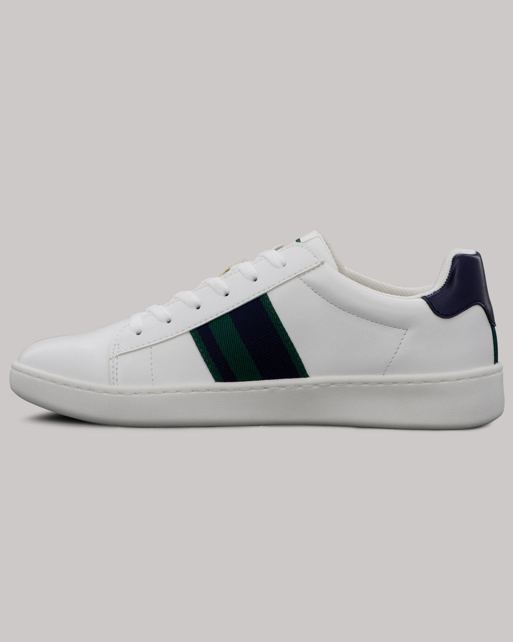 Zapatillas Ben Sherman Hampton Stripe Blancas Azul Marino Verde | 397-VPDAJW