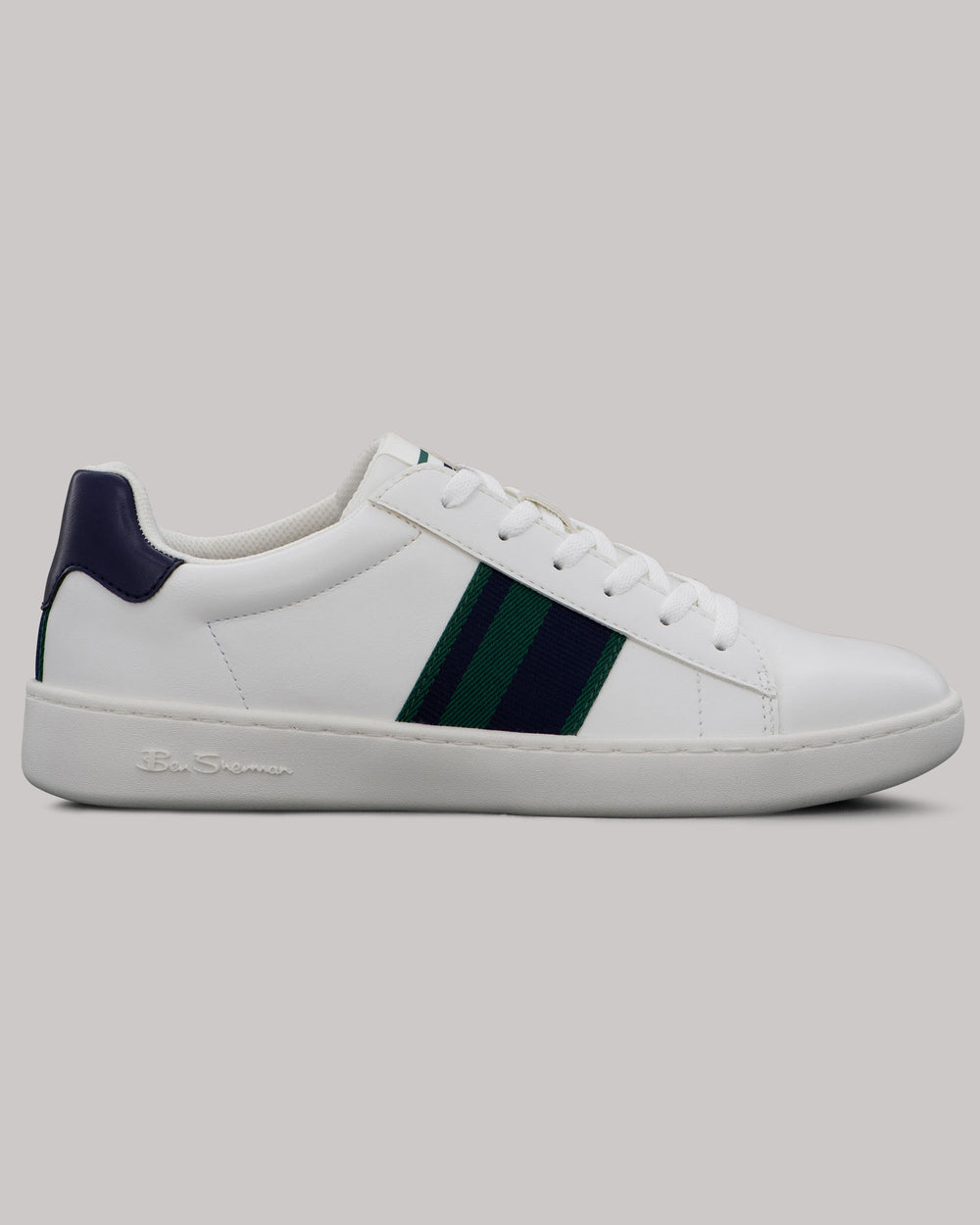 Zapatillas Ben Sherman Hampton Stripe Blancas Azul Marino Verde | 397-VPDAJW