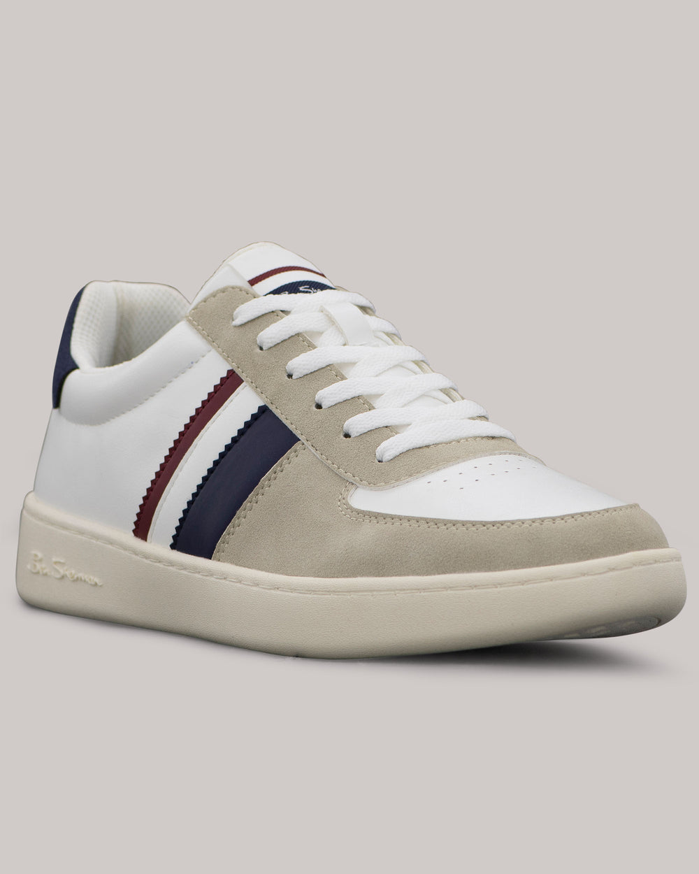 Zapatillas Ben Sherman Hyde Navy Stripe Blancas | 950-XMUQFR